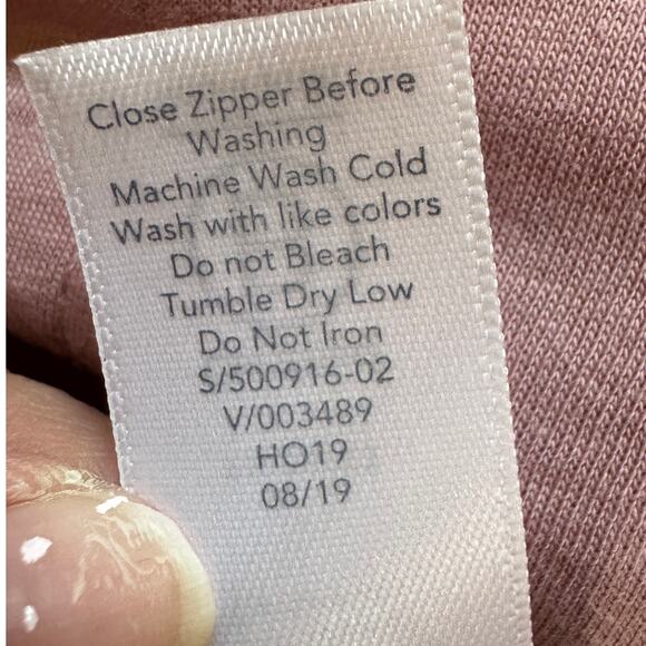 Athleta Ritual Faux Fur Jacket Rose Pink NWOT Size XS NWOT Full Zip Front Hood - Picture 9 of 13